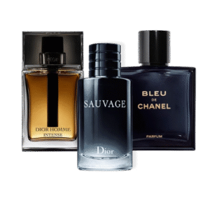 Combo aus 3 Herrenparfums – Sauvage Dior, Bleu de Chanel, Dior Homme Intense (Eau de Parfum)